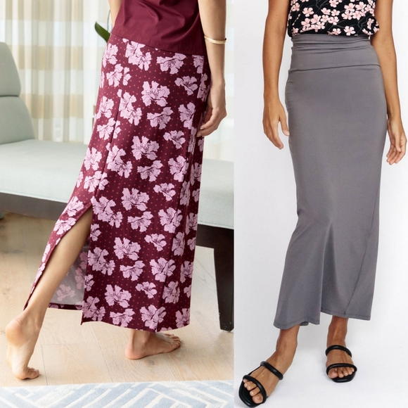 New Ava Sky Skirt Ker Peony Aloha Bloom M Maxi Pencil Hibiscus Fighting Eel Long - Picture 4 of 15